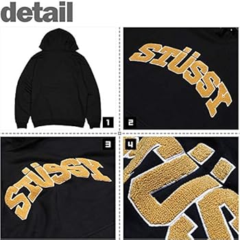 s 803545 25日着 STUSSY ステューシー CHENILLE ARCH HOOD パーカー フード